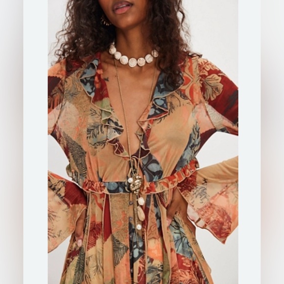 Free People Tops - NWT Free People Wildest Dreams Tunic in Patchwork Combo Size XS